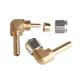 Złączka kątowa, redukcja przewodu PCV - 6 / 8  - króciec złączki