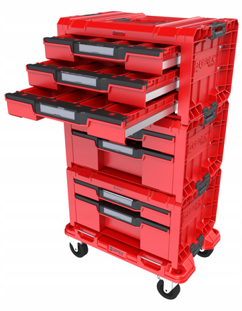 QBRICK ZESTAW SET 3 PRO DRAWER WORKSHOP RED ULTRA HD ZESTAW SKRZYNEK NARZĘDZIOWYCH