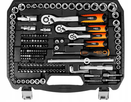 NEO SOCKET WRENCHES 1/4" 3/8" 1/2" MEGA TOOL SET 220 EL 10-220