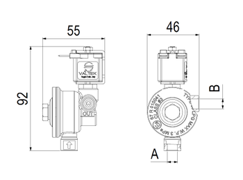 VALTEK elektrozawór gazowy 6/6 - typ 03