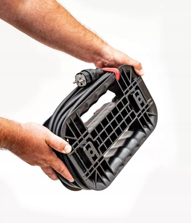 QBRICK CABLE WINDER SET NAWIJAK NA KABLE Z LISTWĄ ELEKTRYCZNĄ 3 GNIAZDA