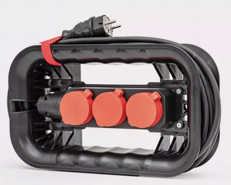 QBRICK CABLE WINDER SET NAWIJAK NA KABLE Z LISTWĄ ELEKTRYCZNĄ 3 GNIAZDA