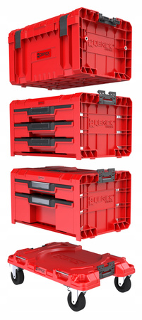 QBRICK ZESTAW SET 4 PRO DRAWER WORKSHOP RED ULTRA HD