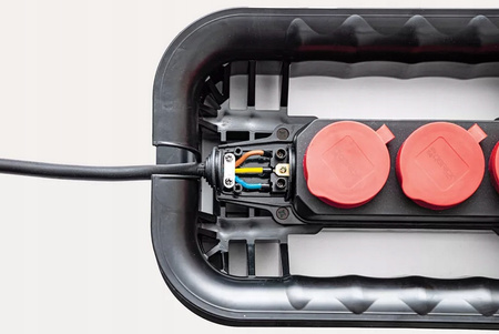 QBRICK CABLE WINDER SET NAWIJAK NA KABLE Z LISTWĄ ELEKTRYCZNĄ 3 GNIAZDA