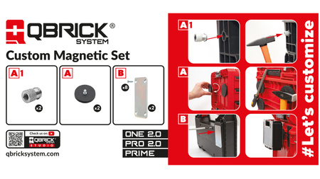QBRICK CUSTOM MAGNETIC SET ZESTAW UCHWYTÓW MAGNETYCZNYCH Z ORGANIZEREM