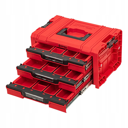 QBRICK ZESTAW SET 3 PRO DRAWER WORKSHOP RED ULTRA HD ZESTAW SKRZYNEK NARZĘDZIOWYCH