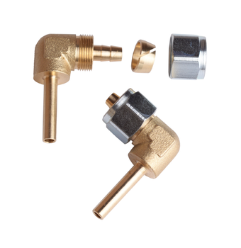 Złączka kątowa, redukcja przewodu PCV - 8 / 6  - króciec złączki