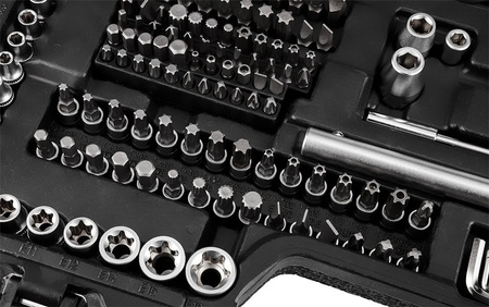 NEO KLUCZE NASADOWE 1/4" 3/8" 1/2" MEGA ZESTAW NARZĘDZIOWY 220 EL 10-220