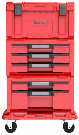 QBRICK ZESTAW SET 4 PRO DRAWER WORKSHOP RED ULTRA HD