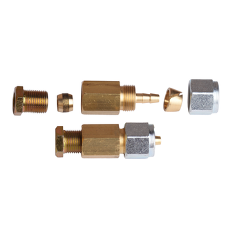 Złączka prosta przewodu PCV 6mm  na rurkę miedzianą 8mm