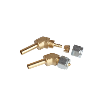 Złączka kątowa, redukcja przewodu PCV 135st - 6 / 8  - króciec złączki